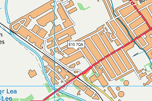 E10 7QA map - OS VectorMap District (Ordnance Survey)
