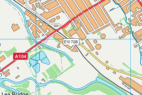 E10 7QB map - OS VectorMap District (Ordnance Survey)