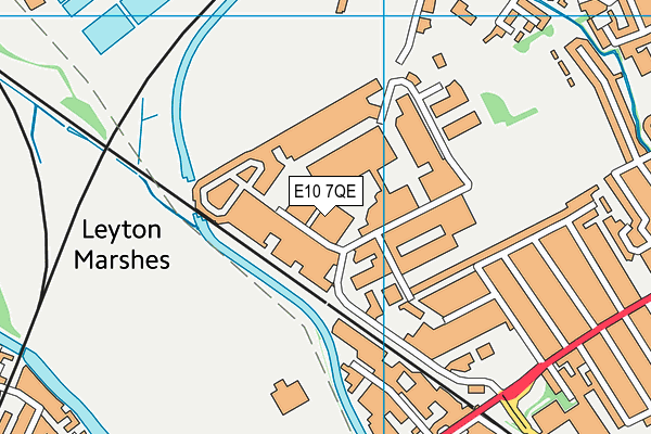 E10 7QE map - OS VectorMap District (Ordnance Survey)