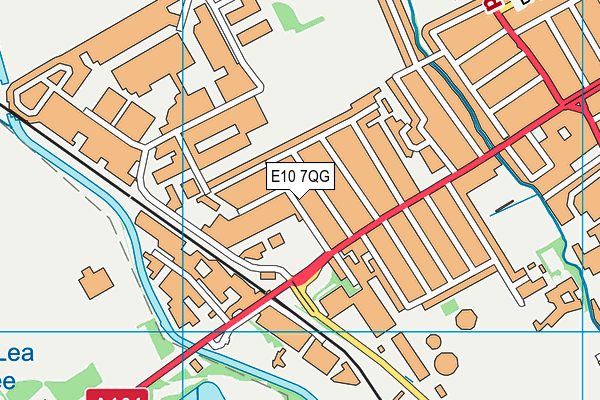 E10 7QG map - OS VectorMap District (Ordnance Survey)