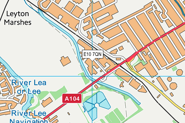 E10 7QN map - OS VectorMap District (Ordnance Survey)