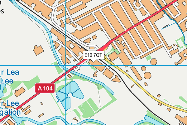 E10 7QT map - OS VectorMap District (Ordnance Survey)