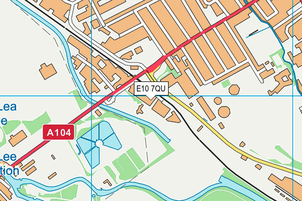E10 7QU map - OS VectorMap District (Ordnance Survey)