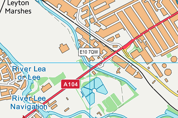 E10 7QW map - OS VectorMap District (Ordnance Survey)