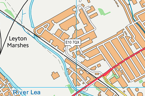 E10 7QX map - OS VectorMap District (Ordnance Survey)