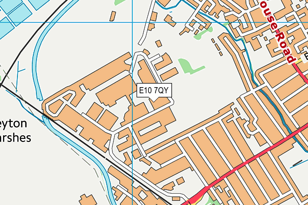 E10 7QY map - OS VectorMap District (Ordnance Survey)