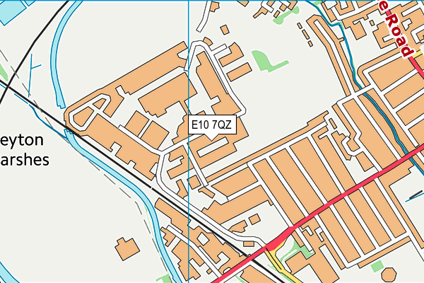 E10 7QZ map - OS VectorMap District (Ordnance Survey)