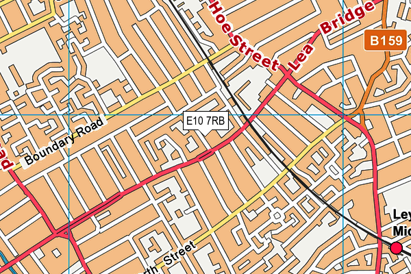 E10 7RB map - OS VectorMap District (Ordnance Survey)