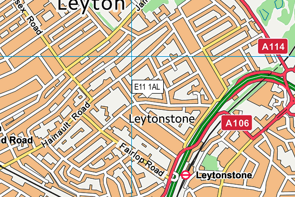 E11 1AL map - OS VectorMap District (Ordnance Survey)