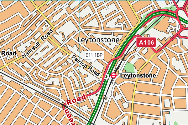 E11 1BP map - OS VectorMap District (Ordnance Survey)