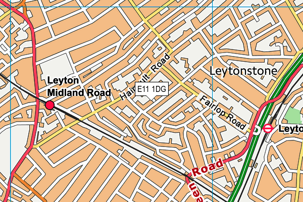 E11 1DG map - OS VectorMap District (Ordnance Survey)