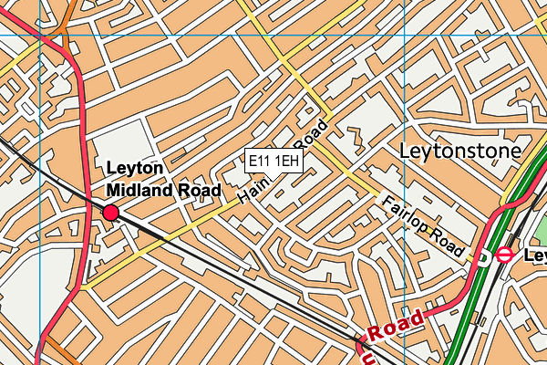 E11 1EH map - OS VectorMap District (Ordnance Survey)