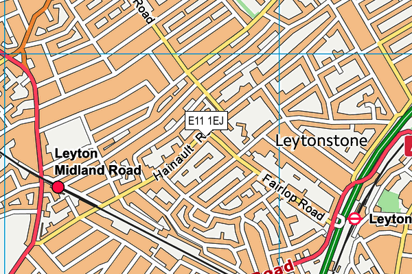 E11 1EJ map - OS VectorMap District (Ordnance Survey)