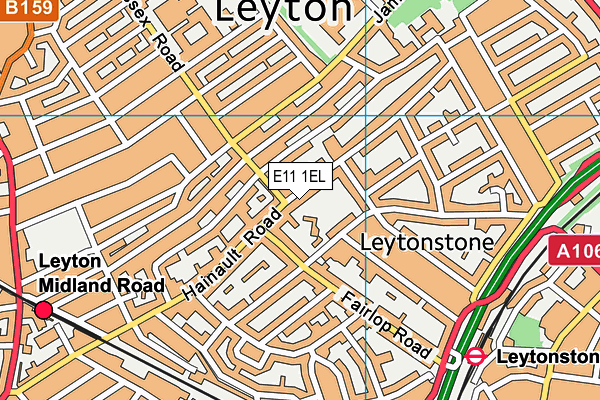 E11 1EL map - OS VectorMap District (Ordnance Survey)