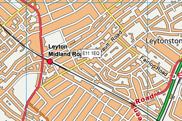 E11 1EQ map - OS VectorMap District (Ordnance Survey)