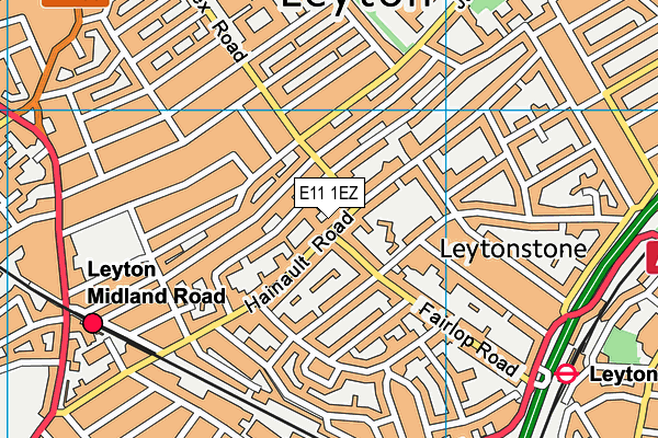 E11 1EZ map - OS VectorMap District (Ordnance Survey)