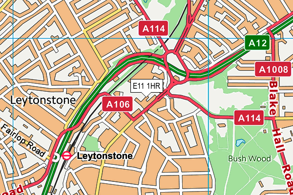 E11 1HR map - OS VectorMap District (Ordnance Survey)