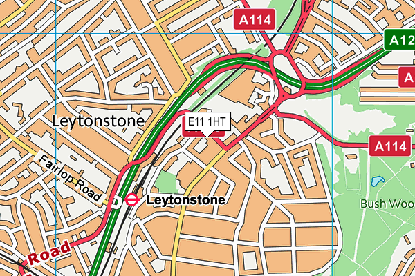 E11 1HT map - OS VectorMap District (Ordnance Survey)