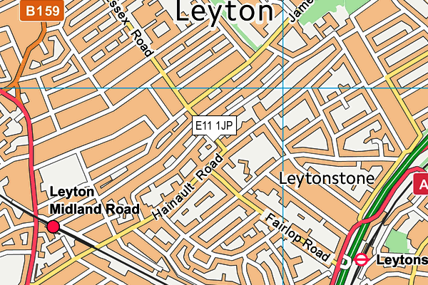 E11 1JP map - OS VectorMap District (Ordnance Survey)