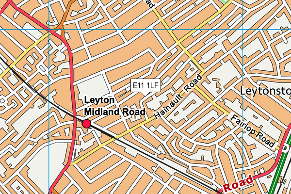 E11 1LF map - OS VectorMap District (Ordnance Survey)