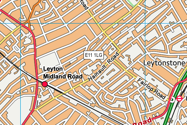 E11 1LG map - OS VectorMap District (Ordnance Survey)