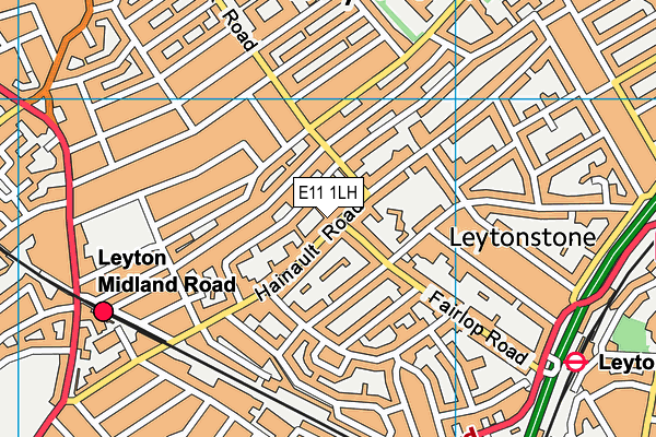 E11 1LH map - OS VectorMap District (Ordnance Survey)