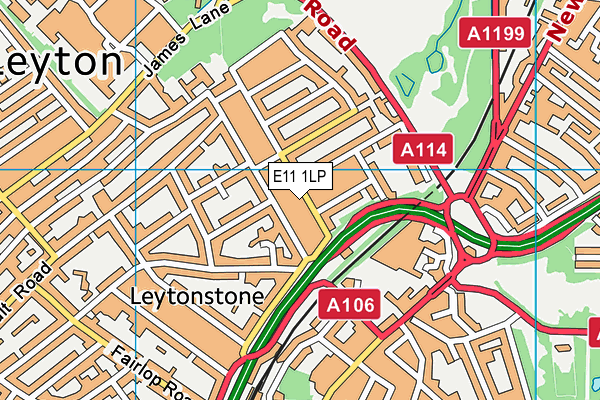 E11 1LP map - OS VectorMap District (Ordnance Survey)