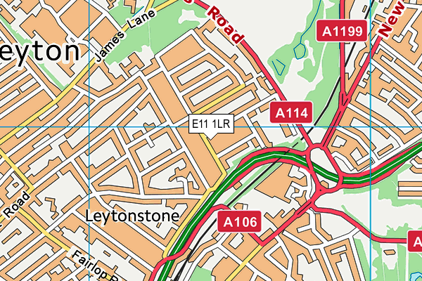 E11 1LR map - OS VectorMap District (Ordnance Survey)