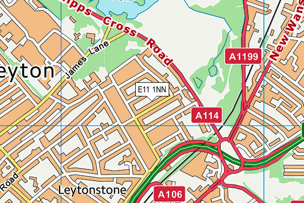 E11 1NN map - OS VectorMap District (Ordnance Survey)