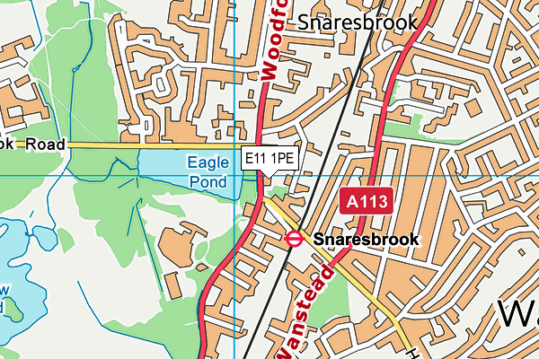 E11 1PE map - OS VectorMap District (Ordnance Survey)