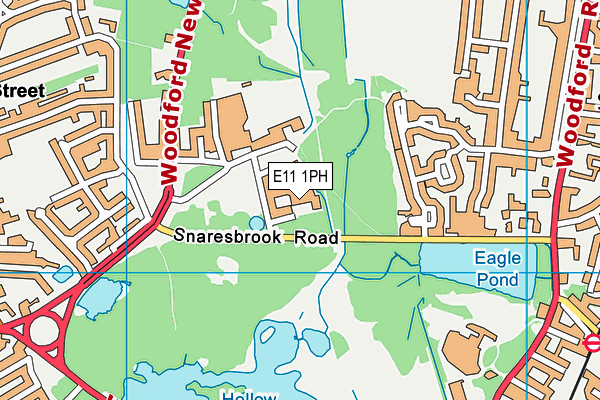 E11 1PH map - OS VectorMap District (Ordnance Survey)
