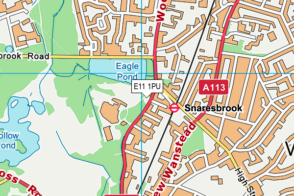 E11 1PU map - OS VectorMap District (Ordnance Survey)