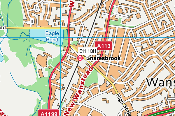 E11 1QH map - OS VectorMap District (Ordnance Survey)