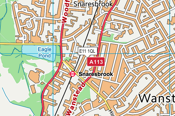 E11 1QL map - OS VectorMap District (Ordnance Survey)