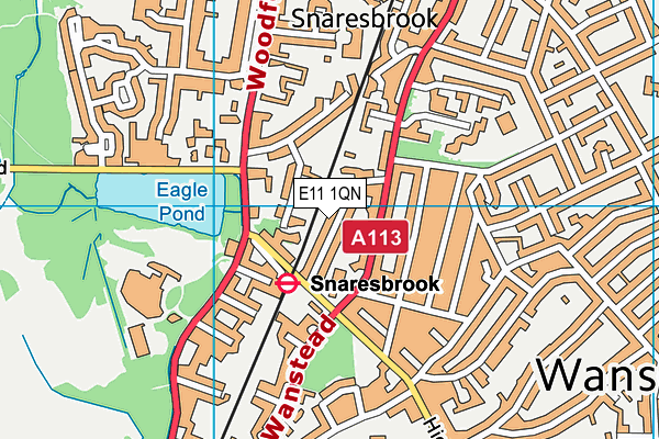 E11 1QN map - OS VectorMap District (Ordnance Survey)