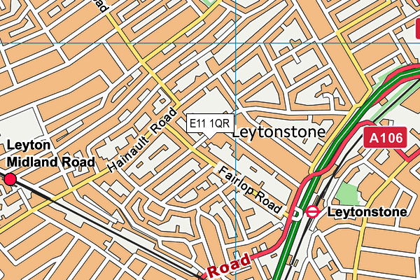 E11 1QR map - OS VectorMap District (Ordnance Survey)