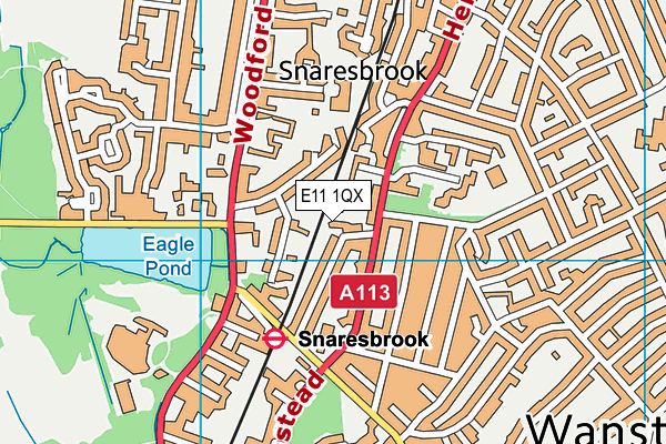 E11 1QX map - OS VectorMap District (Ordnance Survey)