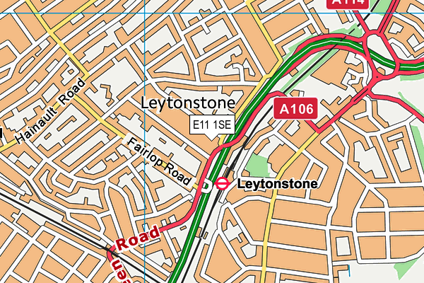 E11 1SE map - OS VectorMap District (Ordnance Survey)