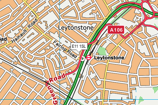 E11 1SL map - OS VectorMap District (Ordnance Survey)