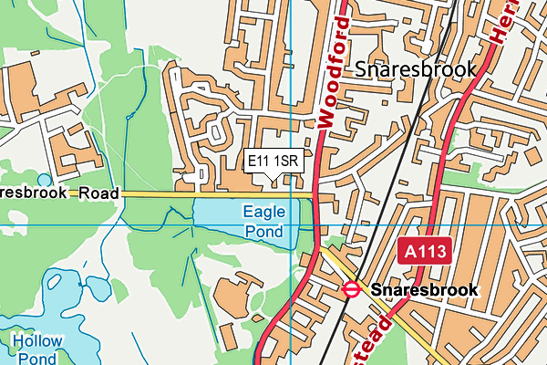 E11 1SR map - OS VectorMap District (Ordnance Survey)