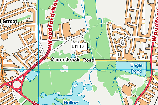 E11 1ST map - OS VectorMap District (Ordnance Survey)