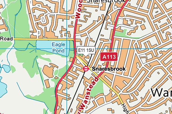 E11 1SU map - OS VectorMap District (Ordnance Survey)