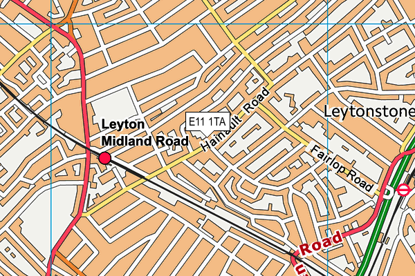 E11 1TA map - OS VectorMap District (Ordnance Survey)