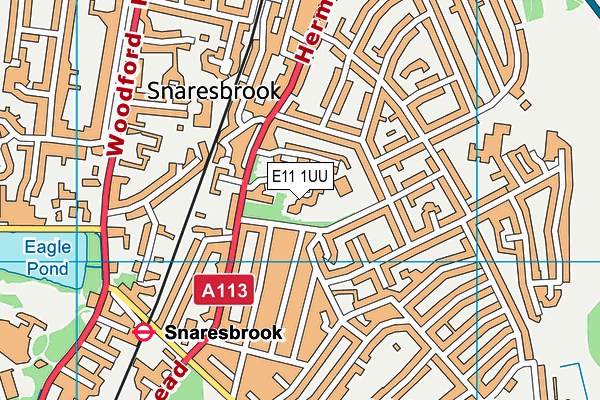 E11 1UU map - OS VectorMap District (Ordnance Survey)