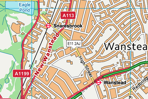 E11 2AJ map - OS VectorMap District (Ordnance Survey)