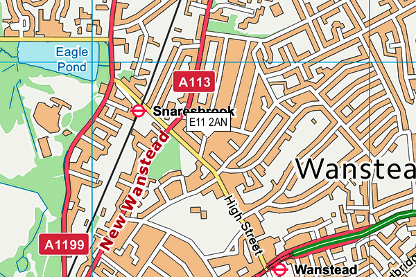 E11 2AN map - OS VectorMap District (Ordnance Survey)