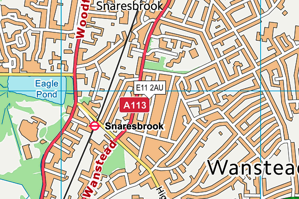 E11 2AU map - OS VectorMap District (Ordnance Survey)