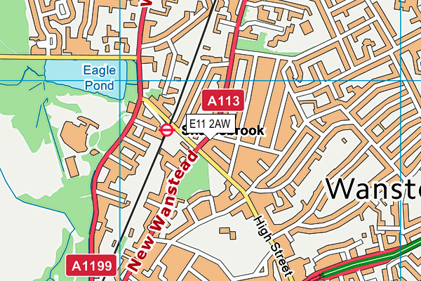 E11 2AW map - OS VectorMap District (Ordnance Survey)