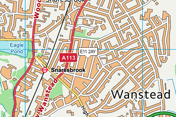 E11 2AY map - OS VectorMap District (Ordnance Survey)