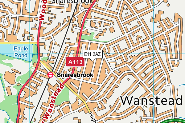 E11 2AZ map - OS VectorMap District (Ordnance Survey)